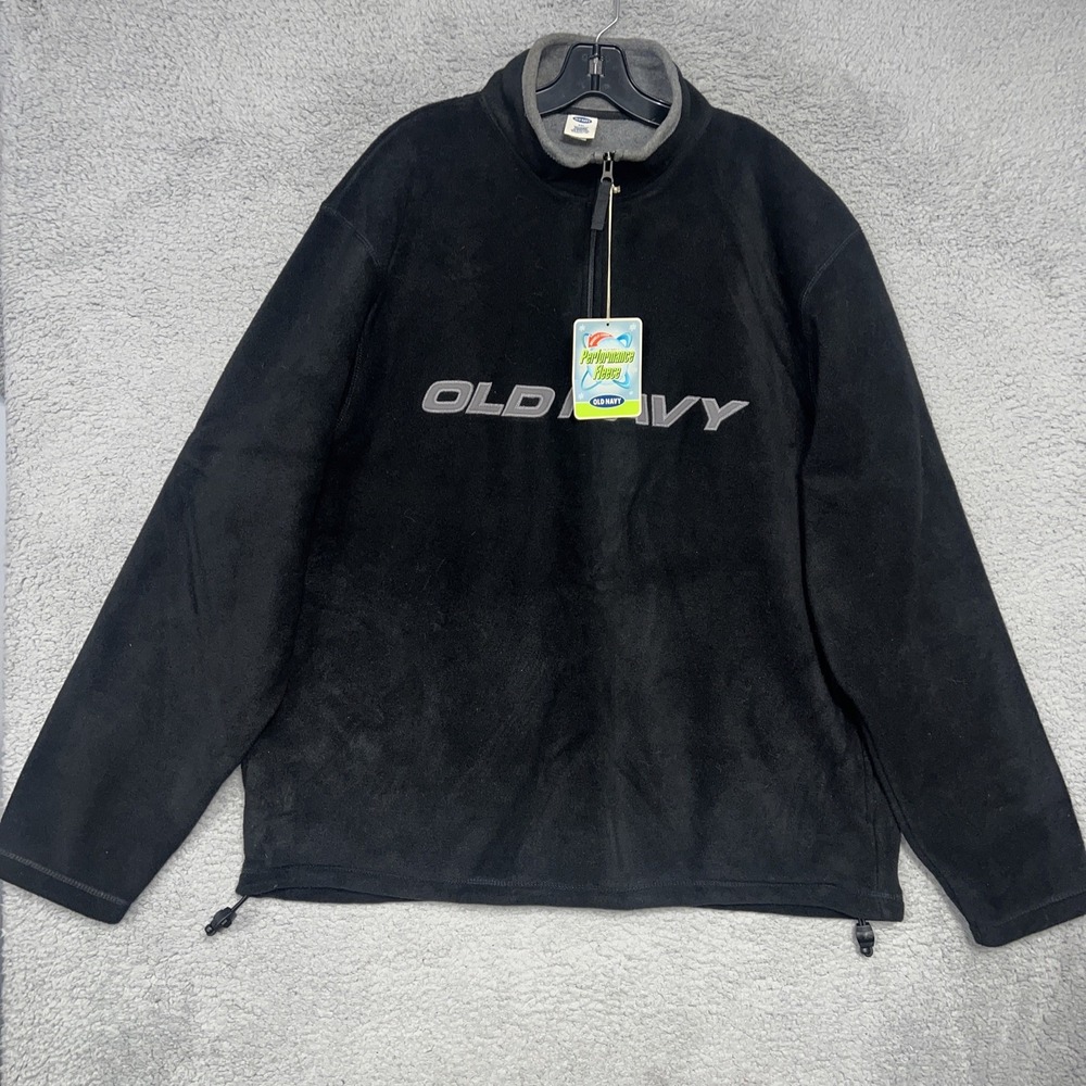 NWT Old Navy Sweater Men's Size 2XL XXL Gray Fleece ½ Zip Pullover Sweatshirt